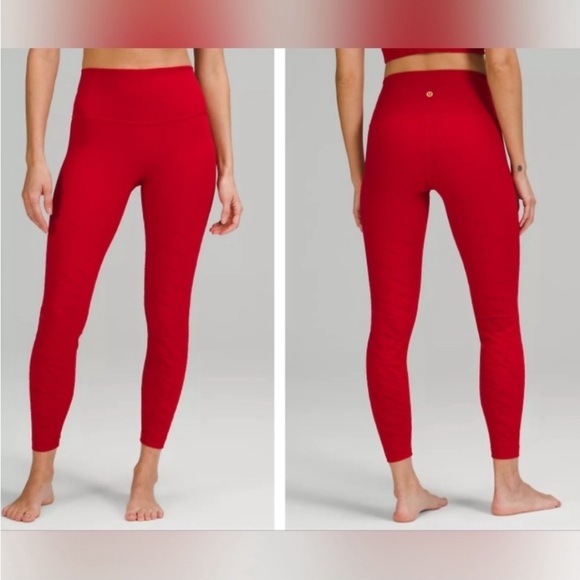 lululemon athletica Pants - NWT Lululemon Wunder Under High-Rise Tight 25” in Brushed Darkest Red Sz…